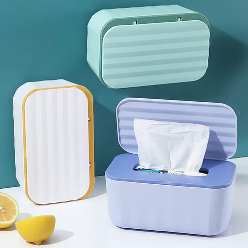 Generic Playful/Decorative Rectangular Polypropylene Tissue Storage Box Case Wet Wipes Dispenser Holder, Wall-Mounted