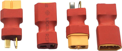 2 Pairs Vgoohobby XT60 XT-60 Plug to T Plug Adapter Connector for RC FPV Drone Car Lipo NiMH Battery Charger