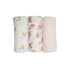 Set 3 47 47-Inch lulujo Baby of Deluxe Muslin Swaddle Blankets, Pretty Pink x