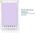 Magik & Kover 4 Pack, Set Mini Crib Sheets Girl Baby Crib Sheet for Mini Crib Mattress and Playard Mattress, Soft