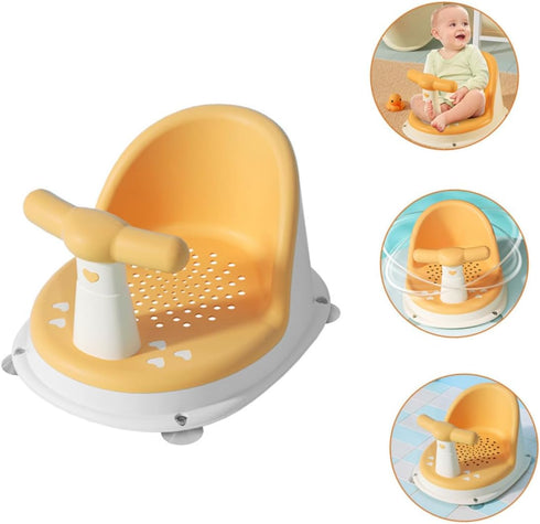SECFOU Bath Seat for Months Anti-Slip Bathtub Support Chair with Compact Lightweight Design Safe Sitting Bath for Small
