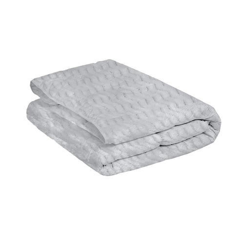 Grey Wavy Plush Changing Pad Cover by Delta Children