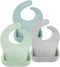 PandaEar 3 Pack Silicone Baby Bibs | Waterproof Toddler Bibs | Adjustable Unisex Baby Bibs for Eating, BPA Free