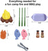 Set: 3,4,5,6 Educational Kids Camping Fake Campfire with Grill Sticks, Pretend Play Food, and Grill Kit - Perfect