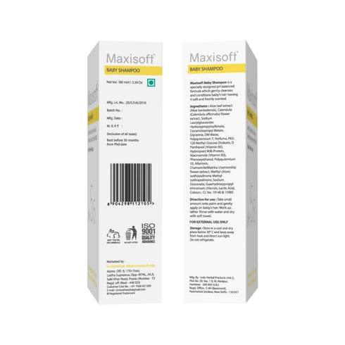 Glamzy 100 ml B3 B5 5.5 (100 ml Pack 1) Baby Shampoo | Pure & Gentle Tears Free Formula | With Calendula, Aloe Vera