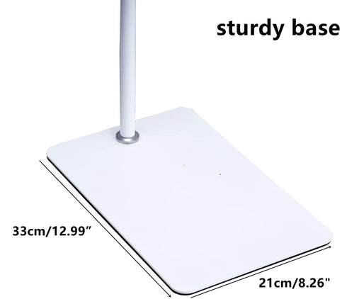 LamYHeng Arm,3Lbs Base,68.9-31" (FSFCH0002) Metal White Floor Stand for Crib Mobile Sturdy Height Adjustable,Nursery