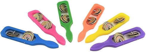 12 Cymbals with Plastic Handles (5") - Kids Party Supplies, Preschool Musical Instruments, Noisemakers