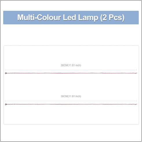 Light Up Your Bricks- 2 Pieces X Multi-Color Fast Flashing Light 30 cm, USB Powered, Compatible with All Legos, DIY Lighting by BrickBling