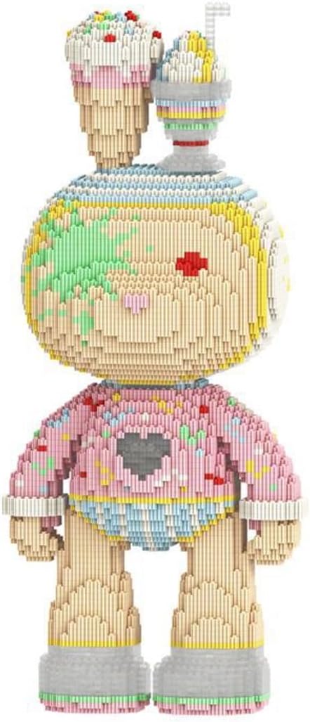Animal Ice Cream Rabbit Micro Building Blocks Set (8000PCS, 55cm High) - Gift for Adults and Kids
