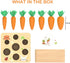 Montessori Toys for 1 Year Old, Wooden Developmental Shape Sorting & Matching Puzzle Carrots Harvest Game for Toddlers