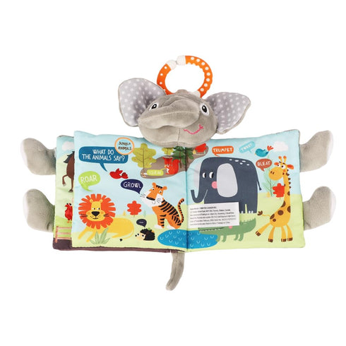 Set Crinkle Fish Baby Books & Elephant Teething Toy for Infants