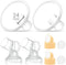 Maymom Pump Parts 2X Detachable Breastshield (24mm) with Valve Membrane and Connector, Compatible with Medela Breast