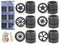 YMCtoys 1:24 Scale Model Car Spokes Black Rims Replacement 6Set by YMCtoys