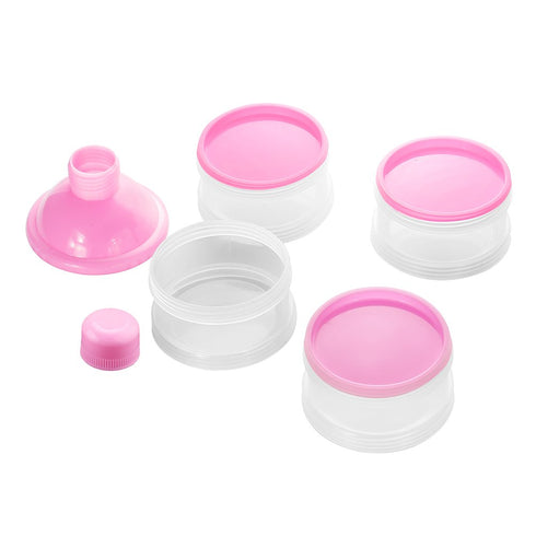 Accmor Formula Dispenser On The Go, 4 Compartments Stackable Formula Container for Travel, Baby Milk Powder Kids Snack Container, BPA Free ?