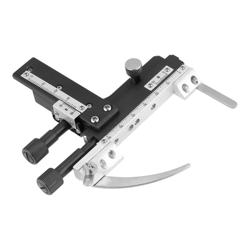 Professional Microscope Moveable Stage, Attachable Mechanical X-Y Moveable Stage Caliper with Scale