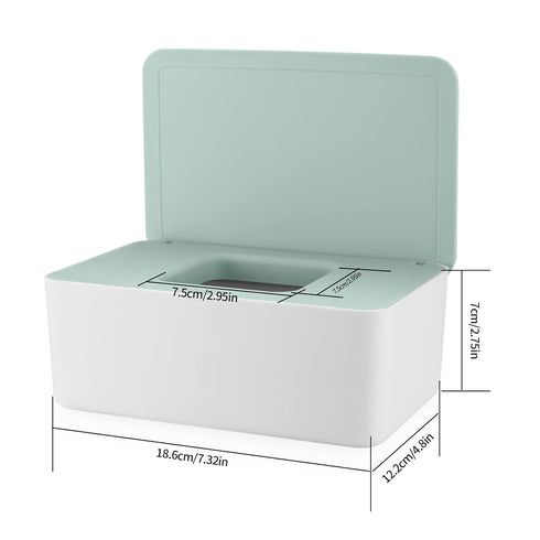 XhjzgcTech 2Pcs Diaper Wipes Dispenser, Refillable Wipe Container, Wipe Container with Sealing Design Lid, Keep Wipes