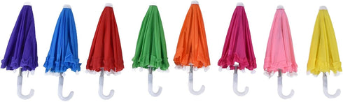 8 Pcs Miniature Umbrella Doll Accessories for Children’s Doll Decoration Games