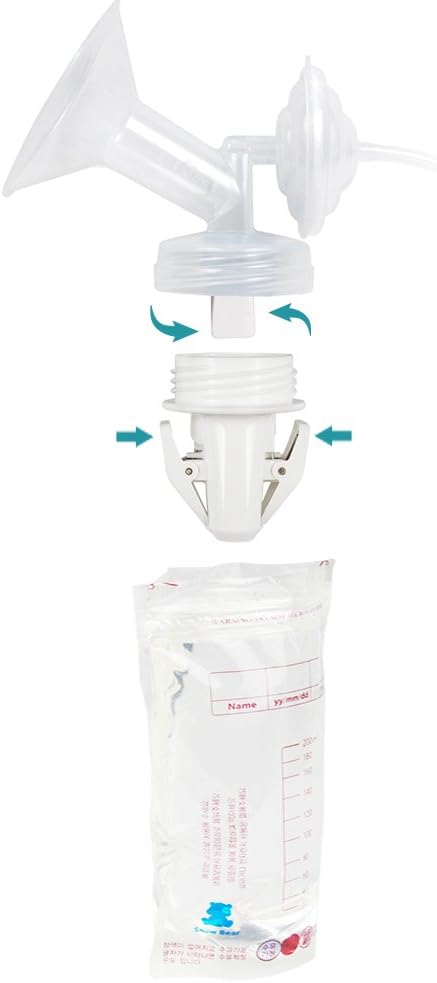 S1 S2 Breastmilk Storage Bag Adapters for Spectra Pumps, Avent Comfort Wide Mouth Flange Pump to Use with Lansinoh