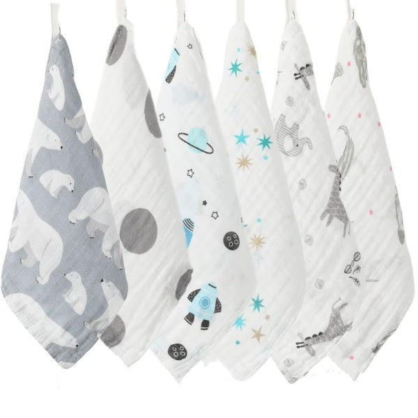 norinori Baby Msulin Washcloths Newborn Face Towel - Baby Muslin Burp Cloths