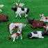 Mini Colorful Cattle Figurines - 20 Pcs Simulated Cattle HO Scale 1:87 Realistic Plastic Cow