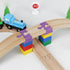 Wooden Train Track Accessories, 16 pcs Track Connector, Compatible with Major Brands, Christmas Gift for Kids