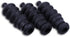 2 Sets 37mm Waterproof Push Rod Rubber Seal - Bellow Waterproof Push Rod Rubber Seals for RC Boat, Black