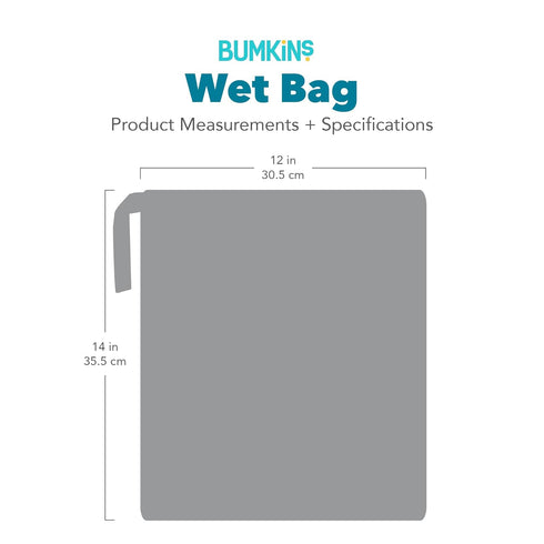 Packing Bumkins Waterproof Wet Bag for Baby, Travel, Swim Suit, Cloth Diapers, Pump Parts, Pool, Beach, Gym Clothes