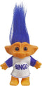 Vintage Troll Dolls, Retro Chromatic Doll for Collections, Arts and Crafts, Party Favors - 7.5" Tall (Blue)
