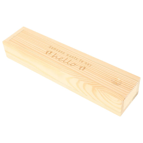 Pregnancy Test Keepsake Box Wooden Announcement Case for Parents Lidded Container to