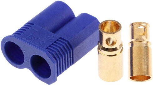 5 Pairs EC8 Banana Plug Connectors, 8.0mm Gold Bullet Connector for RC ESC LIPO Battery Device Electric Motor