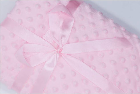 Unisex Children's Baby Quilt Soft Baby Blanket Minky Dot- Sherpa Fleece Baby Blanket 30 by 40 Inch Pink by Annlaite