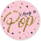 Ready to Pop Stickers for Baby Shower | Faux Glitter Popcorn Stickers | Pink, 1.67" | For Boy and Girl