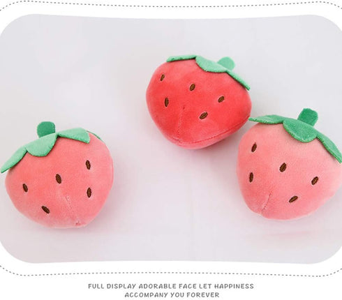 Nenalayo Throw Pillow - Strawberry Plush Pillow, Removable Fluffy Creative Gift for Kids