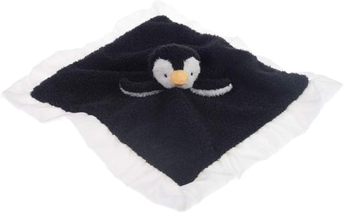 Soft Security Blanket Apricot Lamb Stuffed Animals, Luxury Snuggler Plush Black Penguin, 14 Inches