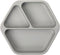 Tiny Twinkle Silicone Suction Baby Plate, Divided Dish for First Foods, Grey Plate for Self-Feeding Toddlers