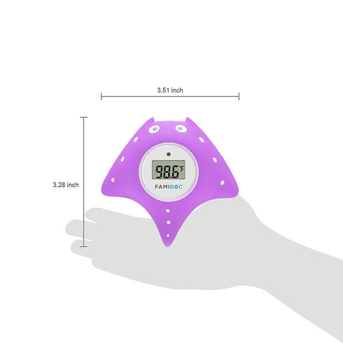Famidoc Baby Bath Thermometer, New Upgraded Sensor Technology for Baby Bath Tub Floating Toy (Purple)