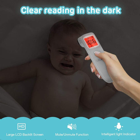 Thermometer for Adults - No-Touch Baby Thermometer, Infrared Digital for Kids, Accurate Reading with Fever Alarm