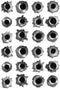 Decals by Haley 24 Pack Bullet Hole Stickers, Ultra-Realistic Fake Bullets for Laptop, Car, Truck, Prank