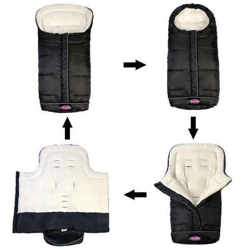 3-Seasons Cozy Go Water Repellent Stroller Footmuff, Baby Toe Pushchair Sleeping Bag Toddler,Winter Outdoor Tour