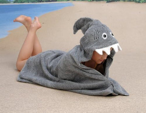Rosenberry Rooms Hooded Towel - Sandy Shark