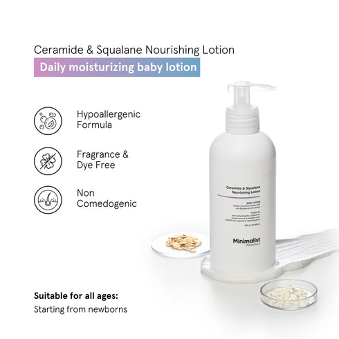 Nourishing Ceramide Squalane Lotion for Babies - Minimalist Formula