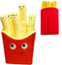 12inch Hamburger Plush Pillow, Funny Soft Food Stuffed Animal Toy for Kids Adults Gift Home Decor (French Fries)