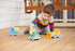 1 3 Pack 4C Green Toys Construction Vehicle Includes Scooper, Dumper, Mixer, Character