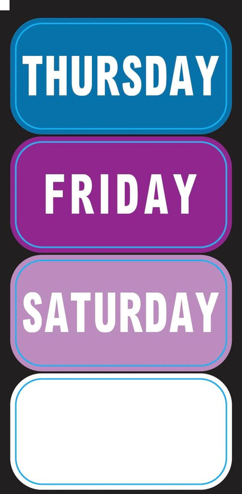 Just Baby'd Sip'n Learn Labels - Days of the Week & Colors of the Rainbow - Weekly Labels for Sippy Cups, Dishwasher