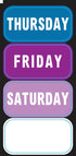 Just Baby'd Sip'n Learn Labels - Days of the Week & Colors of the Rainbow - Weekly Labels for Sippy Cups, Dishwasher