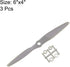 6x4 Inch 2-Vane 3Pcs uxcell RC Propellers CW for Airplane Nylon Gray with Adapter Rings