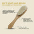Everything Littles Set 3 Pack Wooden Baby Brush - | Massage Brush, Soft Goat Hair Cradle Cap Brush & Sturdy Wooden Comb