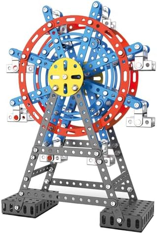 Jixin Xyzhi Building Sets STEM Assembly Metal Toys Ferris Wheel Model Kit Engineering Building