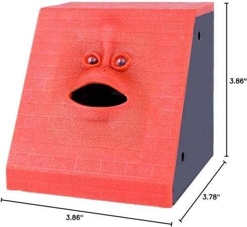 Youngine Novelty Face Bank, Kids Money Saving Collection Piggy Bank in Red Brick