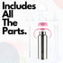 3-in-1 (8 oz Stainless Steel Sippy Cups for Toddlers | Non-Toxic Insulated Stainless Steel Baby Bottle | Straw Cup
